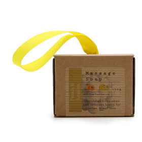 3x Einzeln verpackte Massageseifen- Pfirsich & Zitrone