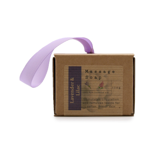 3x Einzeln verpackte Massageseifen - Lavendel & Flieder
