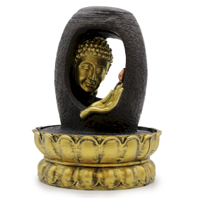 Tischwasserspiel – 30 cm – Goldener Buddha & Vitarka Mudra