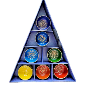 Chakra Pyramide Klangschalen Geschenkset