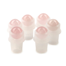 10x Edelstein-Rollerspitze für 5-ml-Flasche – Rosenquarz