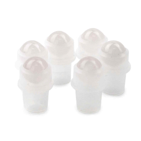 10x Edelstein-Rollerspitze für 5-ml-Flasche - Bergquarz