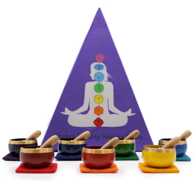 Chakra-Pyramide-Klangschalen-Geschenkset - Beschädigte Box