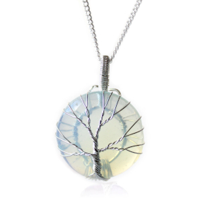 Baum des Lebens Edelstein Halskette - Opalit