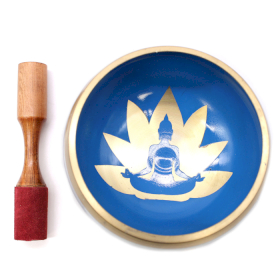 Gr Yoga-Bewegungen Klangschalen-Set - Weiß/Blau 14cm