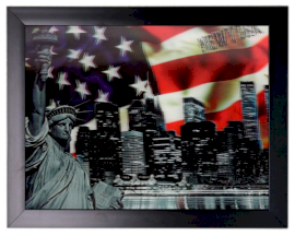 Ikonisches 3D-Bild 34x44cm - New York Holiday