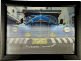 Ikonisches 3D-Bild 25x35cm - Cuban Truck