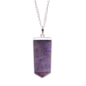 Anhänger mit flachem Bleischtift Edelstein- Amethyst