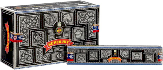 12x Nag Champa Super Hit Räucherstäbchen 15g-Packung