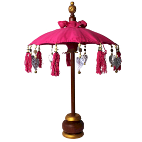 Bali Home Decor Sonnenschirm- Baumwolle- Rosa- 40cm