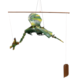 Kokosnuss-Drachenmobiles grün 37cm