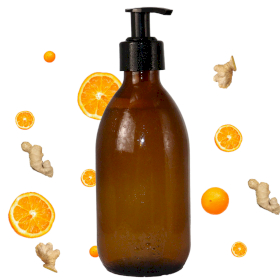 4x Ingwer & Orange Hand- und Duschgel- ohne Etikett 300ml