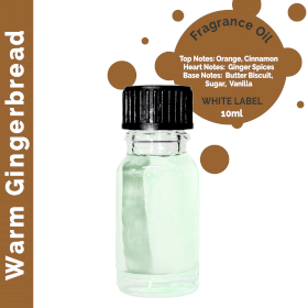 10x 10ml - Warm Gingerbread - Duftöl (ohne Etikett)