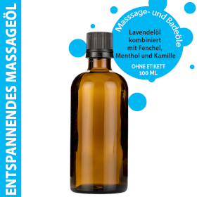 10x Entspannendes Massageöl - 100ml - ohne Etikett