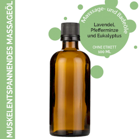 10x Muskelentspannendes Massageöl - 100ml - ohne Etikett