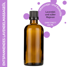 10x Entspannendes Lavendelmassageöl - 100ml - ohne Etikett