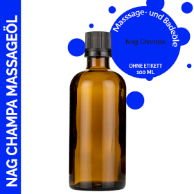 10x Nag Champa Massageöl - 100ml - ohne Etikett