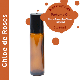 6x Chloe de Roses Parfümöl mit feinem Duft 10ml- Ohne Etikett