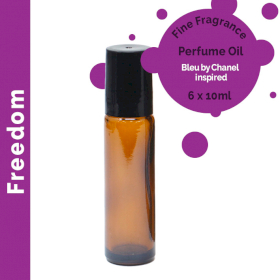 6x Freedom Parfümöl mit feinem Duft 10ml- Ohne Etikett