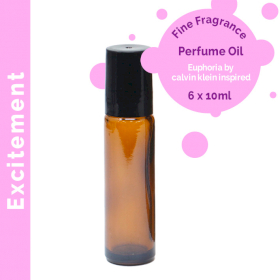 6x Excitement Parfümöl mit feinem Duft 10ml- Ohne Etikett