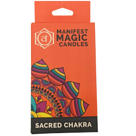 3x Manifest – Magische Kerzen (12er-Packung - Orange – Heiliges Chakra