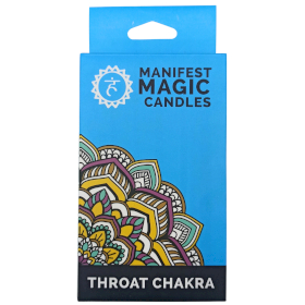 3x Manifest – Magische Kerzen (12er-Packung) - Blau – Hals-Chakra