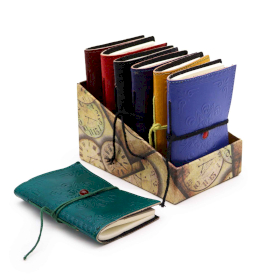 7x Verschiedene Edelstein-Charkra-Notizbücher, 9 x 13 cm (Display-Packung)