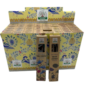 48x Natürliche botanische Masala-Räucherstäbchen Display-Packung (6x8 Düfte)