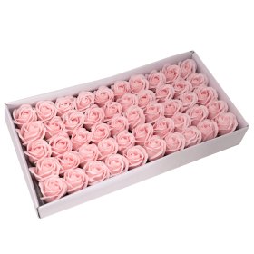 50x DIY Seifenblumen - mittlere Rose - Rosa