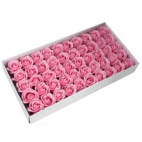 50x DIY Seifenblumen - mittlere Rose - zartes Rosa