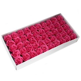 50x DIY Seifenblumen - mittlere Rose - Rosen Farbe