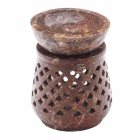 Kleine Duftlampe aus Speckstein, 8 cm - Klassisch