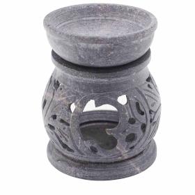 Kleine Duftlampe aus Speckstein, 8 cm - Om