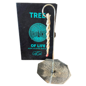 Set aus Räucherstäbchen und versilbertem Halter - Tree of Life