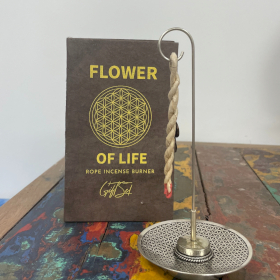 Set aus Räucherstäbchen und versilbertem Halter - Flower of Life