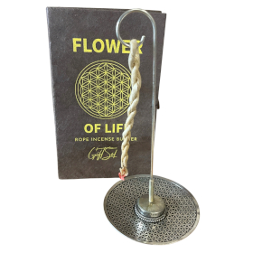 Set aus Räucherstäbchen und versilbertem Halter - Flower of Life