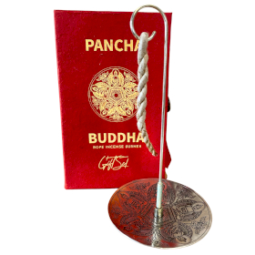 Set aus Räucherstäbchen und versilbertem Halter - Pancha Buddha