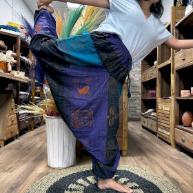 Yoga- und Festivalhosen -Aladdin Himalaya-Druck auf Lila