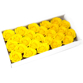 25x DIY Seifenblumen - große Rose - Gelb