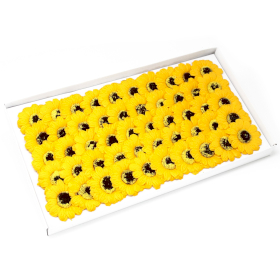 50x DIY Seifenblumen - kleine Sonnenblume - Gelb