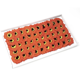 50x DIY Seifenblumen - kleine Sonnenblume - Orange