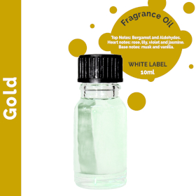 10x 10 ml Gold - Duftöl (ohne Etikett)