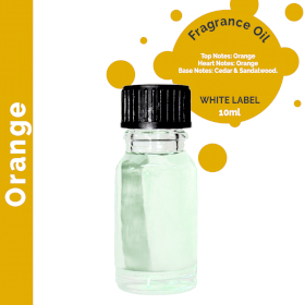 10x 10 ml Orange - Duftöl (ohne Etikett)