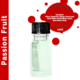 10x 10 ml Passionsfrucht - Duftöl (ohne Etikett)