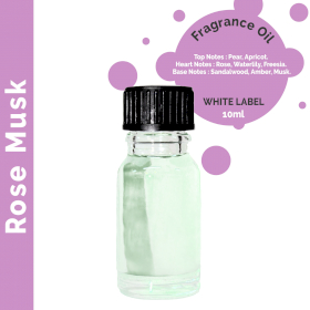 10x 10 ml Rose & Moschus - Duftöl (ohne Etikett)