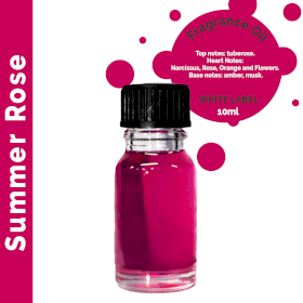 10x 10 ml Sommerrose - Duftöl (ohne Etikett)