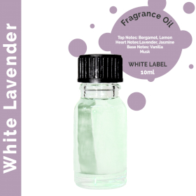 10x 10 ml Weißer Lavendel - Duftöl (ohne Etikett)