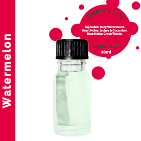 10x Wassermelonen-Duftöl 10 ml - (ohne Etikett)
