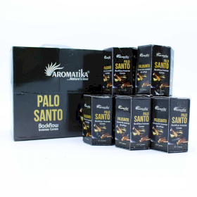 12x Packung mit 10 Masala Rückfluss Räucherkegel - Palo Santo