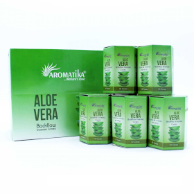 12x Packung mit 10 Masala Rückfluss Räucherkegel - Aloe Vera